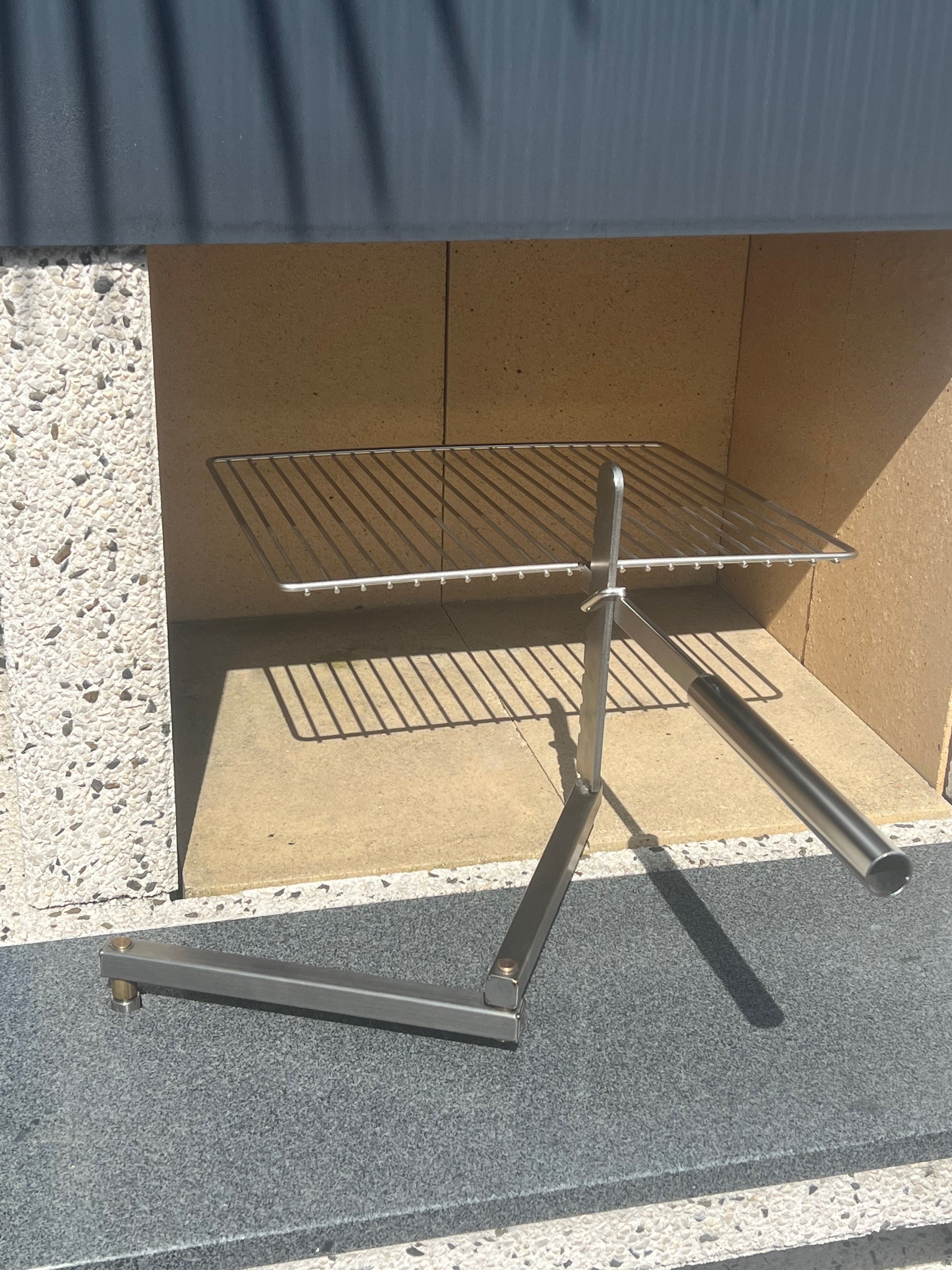 Set - Basic Line Grillrost 550/450 mm inkl. Schwenkarm mit 8 Stufen