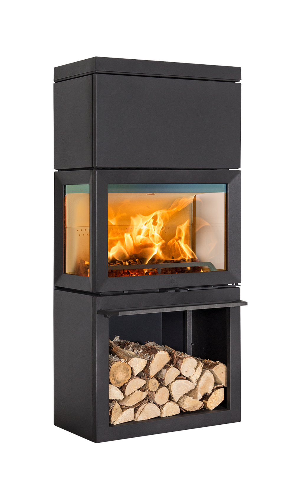 Jotul F 520 High Top Schwarz lackiert mit Seitenfenstern