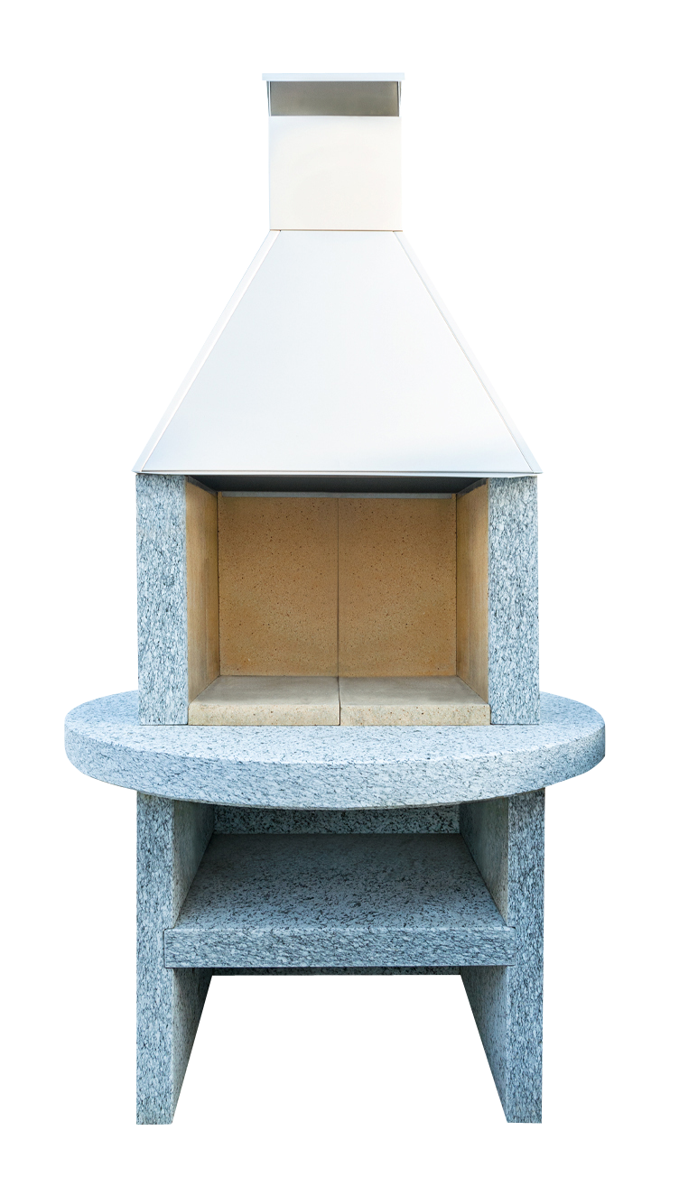 Flammo 2 Granit Serizzo Piano Sega Hut Edelstahl