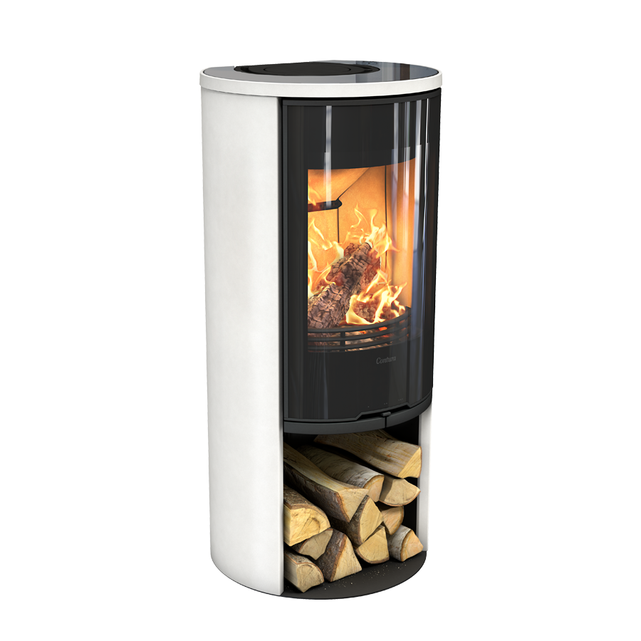 Contura 510 Style, Schwedenofen, Glasfront, Glas, Weiss