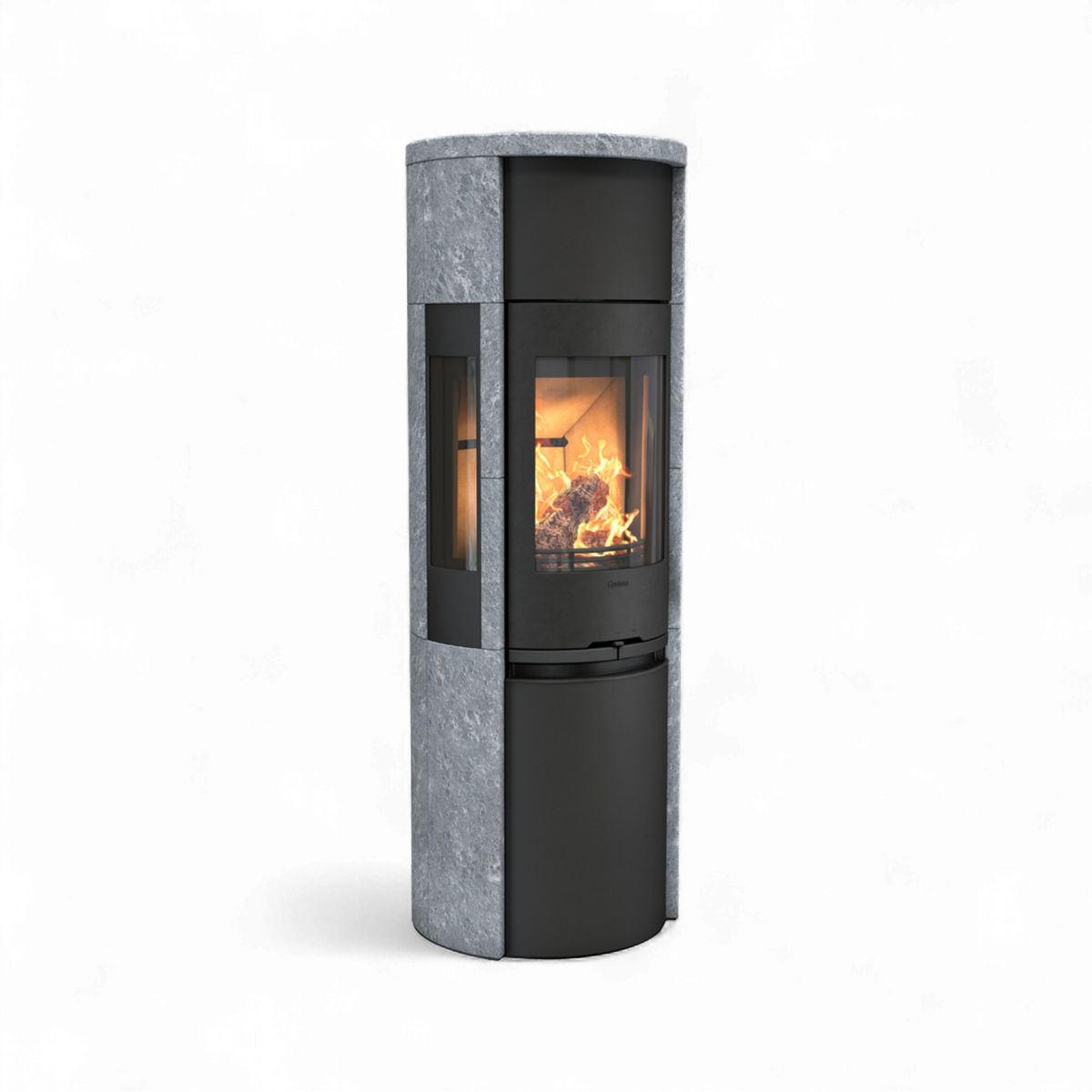 Contura 596 Style, Schwedenofen, Speckstein, Gusseisenfront, Speckstein, Schwarz