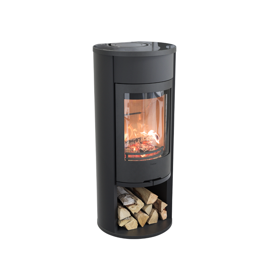 Contura 610 Style, Schwedenofen, Stahl, Gusseisenfront, Glas-Abdeckung, Frontblende, Schwarz