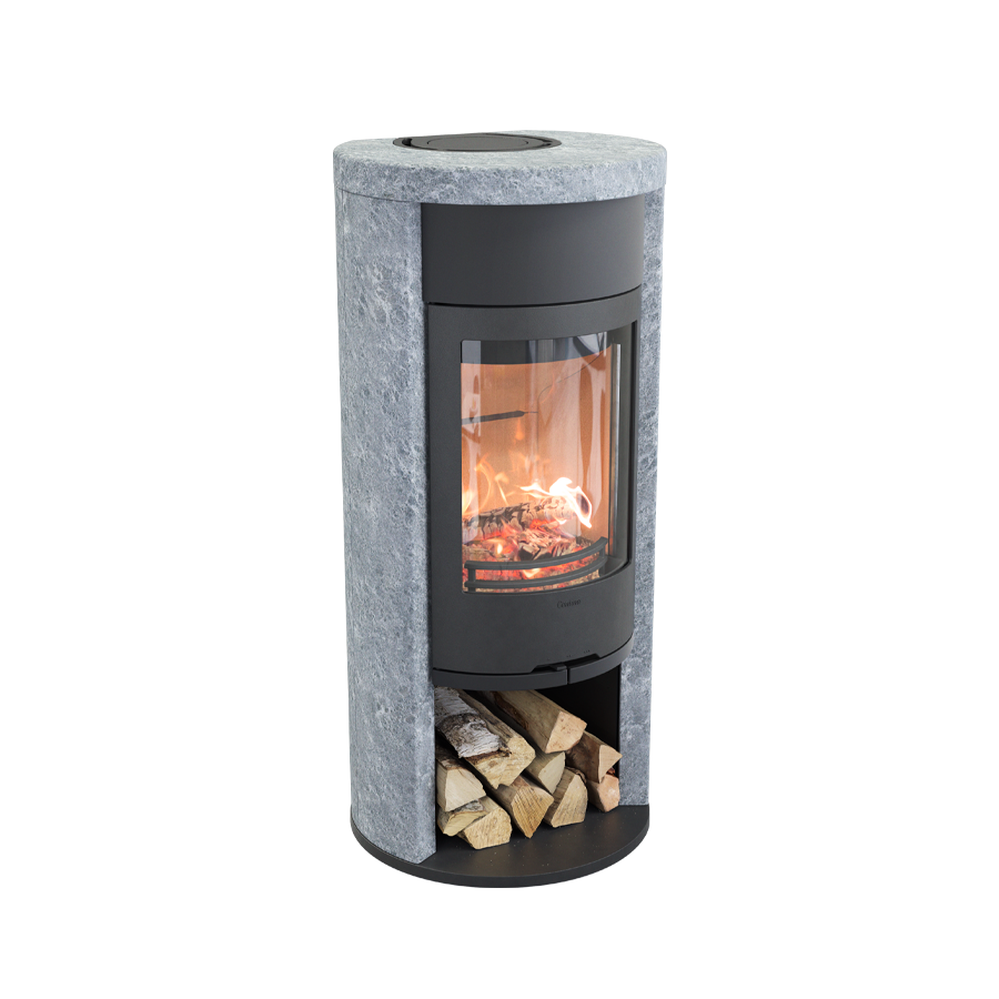 Contura 620 Style, Schwedenofen, Speckstein, Gusseisenfront, Frontblende, Schwarz