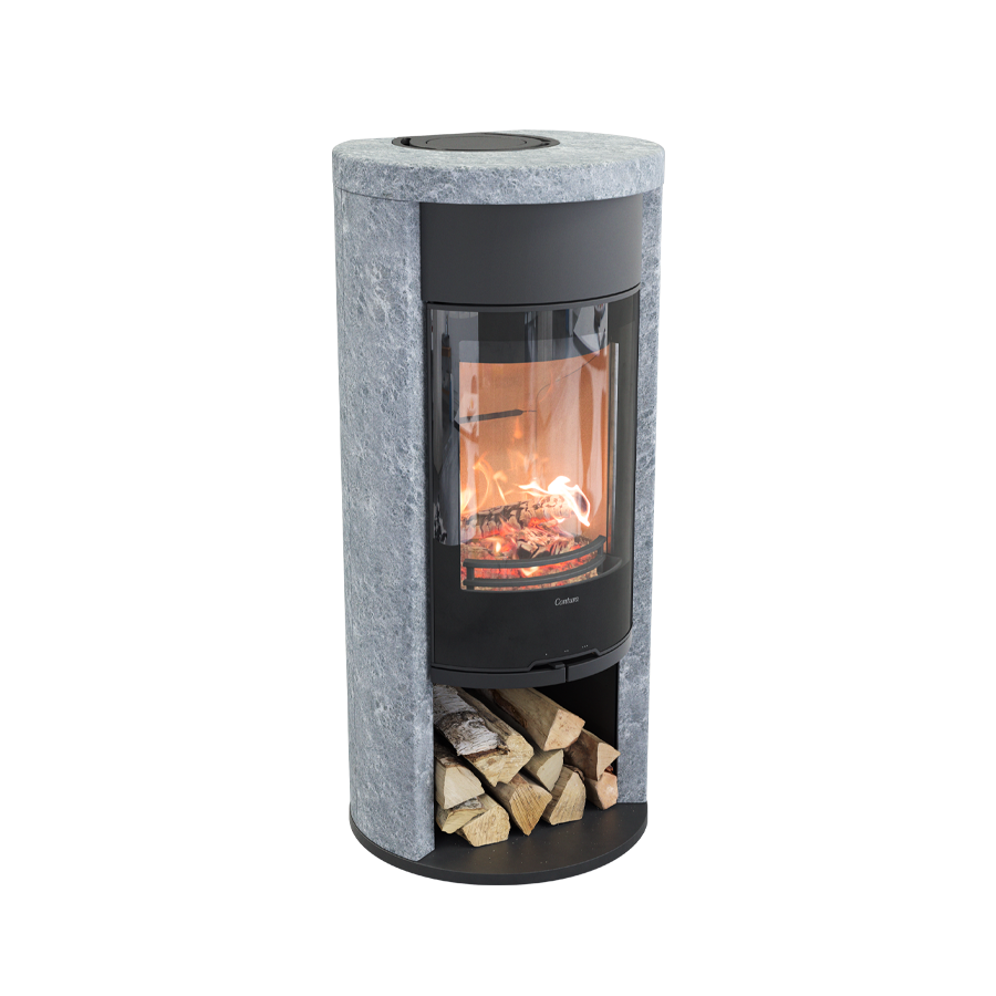 Contura 620 Style, Schwedenofen, Speckstein, Glasfront, Frontblende, Schwarz
