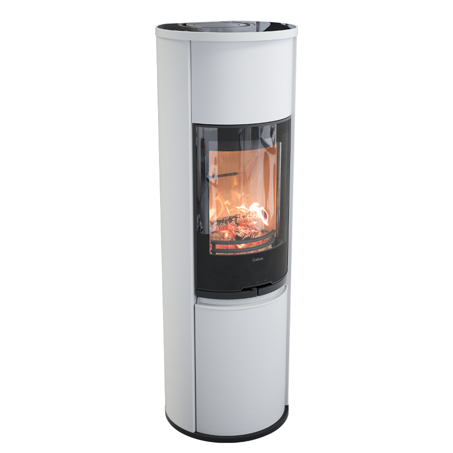 Contura 690G Style, Schwedenofen, Glas-Abdeckung, weiss