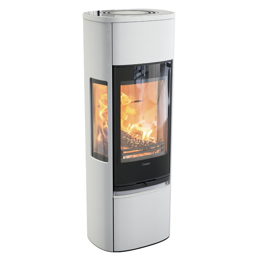 Contura 896G Style, Schwedenofen, Glas-Abdeckung, weiss