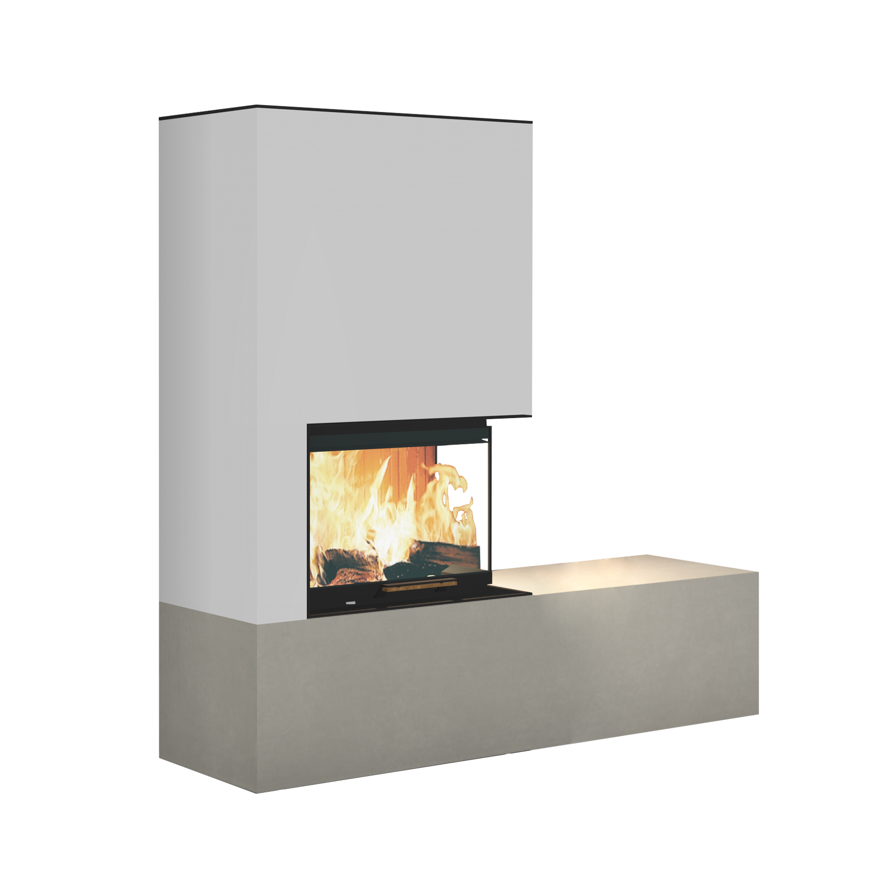 Neocube C12 - Keramik Oberteil Phedra, Unterteil Iron Grey, Bank rechts