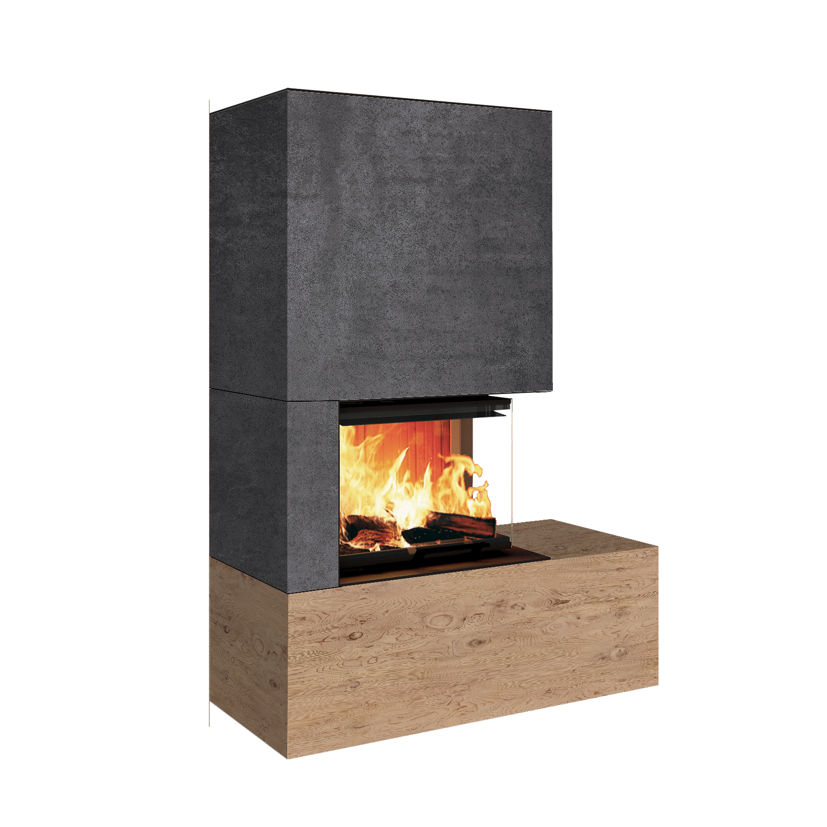 Neocube C12 - Keramik Oberteil Phedra, Unterteil Iron Grey, Bank rechts