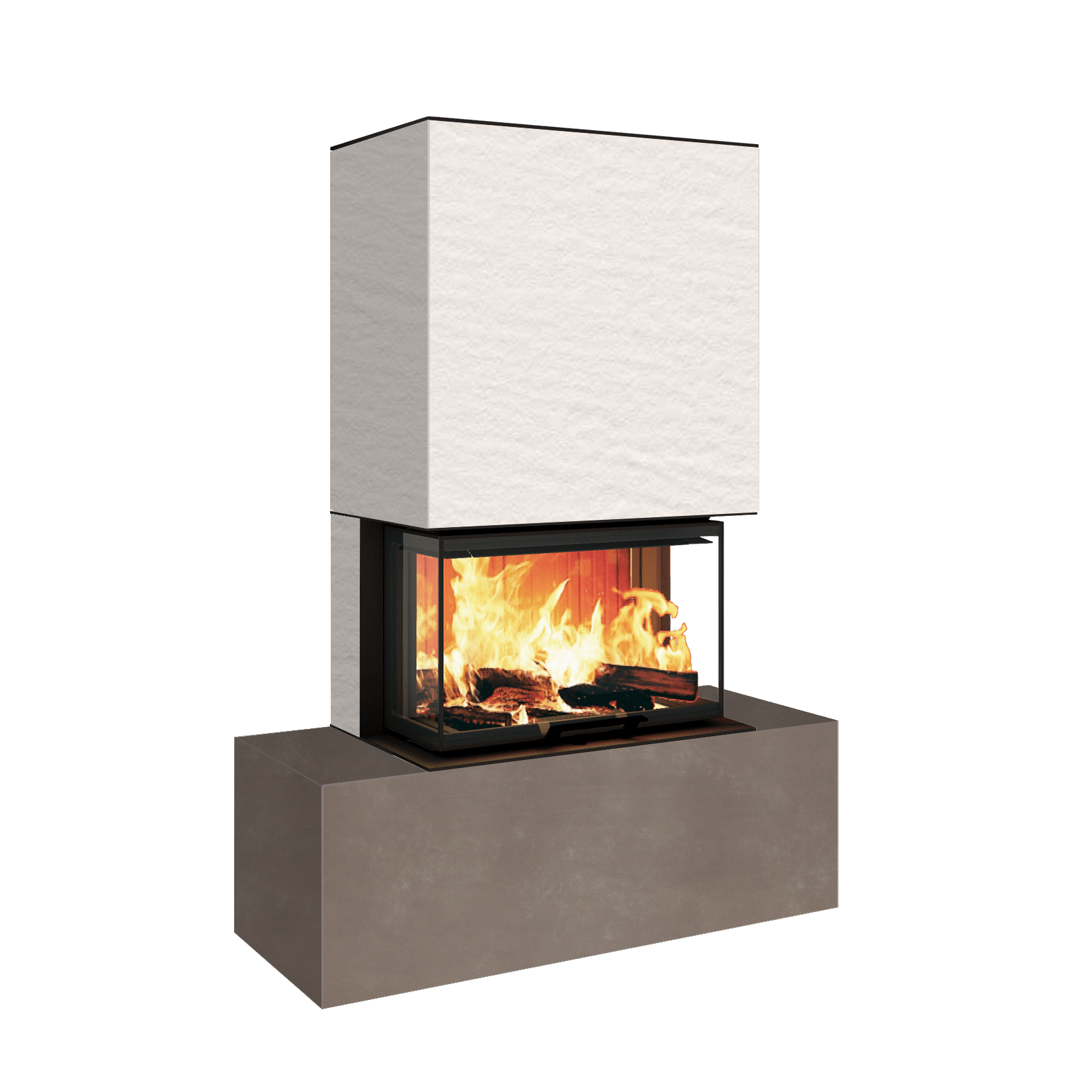 Neocube P21 FLR - Keramik Oberteil Beton, Unterteil La Boheme, Feel Free, Bank mittig