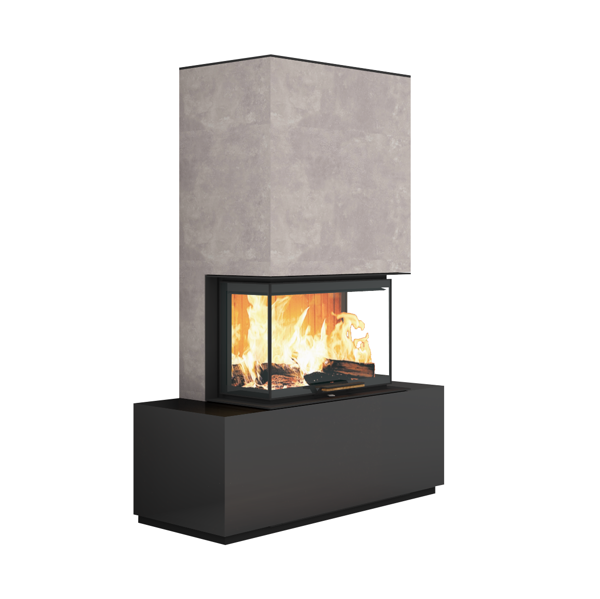 Neocube P21 FLR - Keramik Oberteil Beton, Unterteil La Boheme, Feel Free, Bank mittig