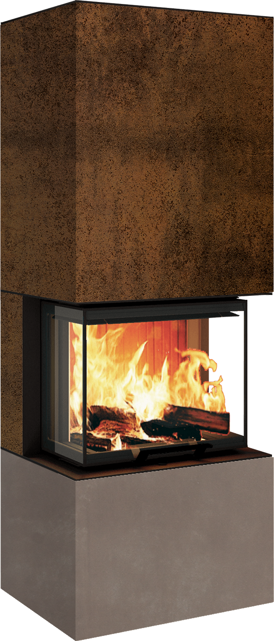 Neocube P10 FLR - Keramik Nero Zimbabwe U.Iron Corten
