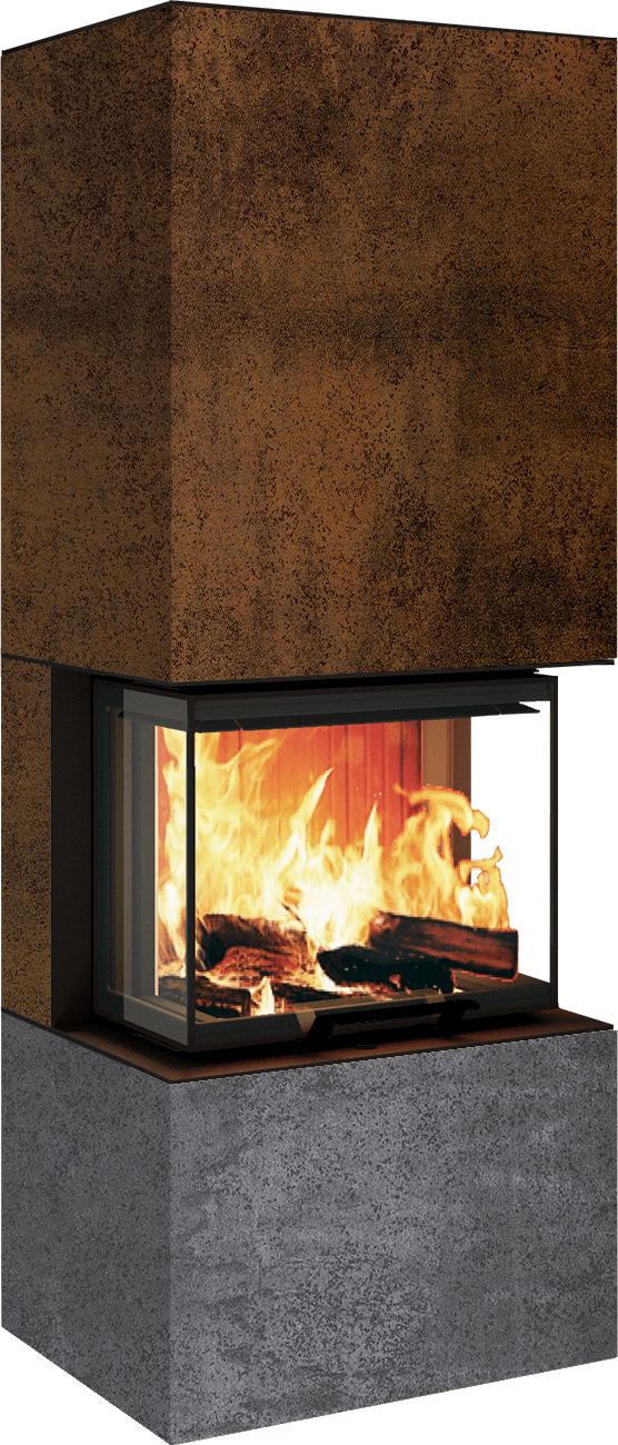 Neocube P10 FLR - Keramik Nero Zimbabwe U.Iron Corten