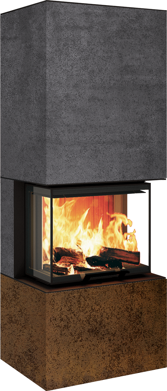Neocube P10 FLR - Keramik Nero Zimbabwe U.Iron Corten