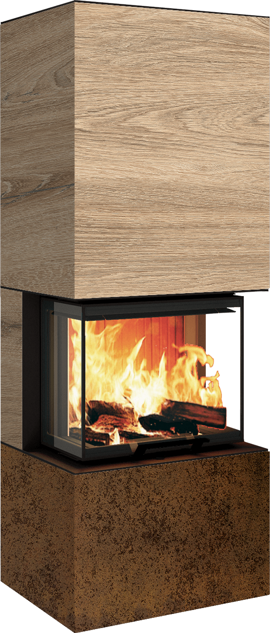 Neocube P10 FLR - Keramik Nero Zimbabwe U.Iron Corten