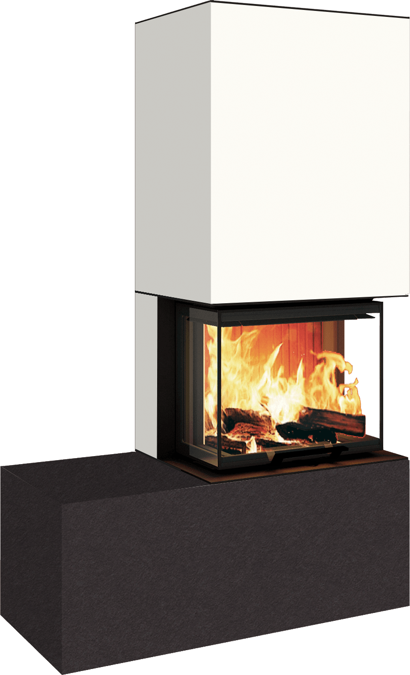 Neocube P13 FLR - Keramik Oberteil Phedra, Unterteil Nero Zimbabwe, Bank links