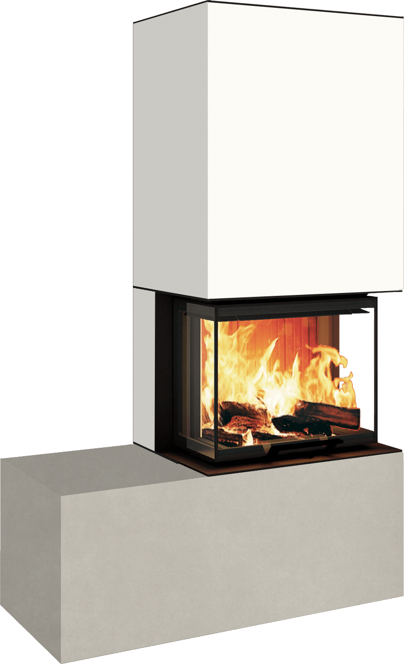 Neocube P13 FLR - Keramik Oberteil Phedra, Unterteil Nero Zimbabwe, Bank links