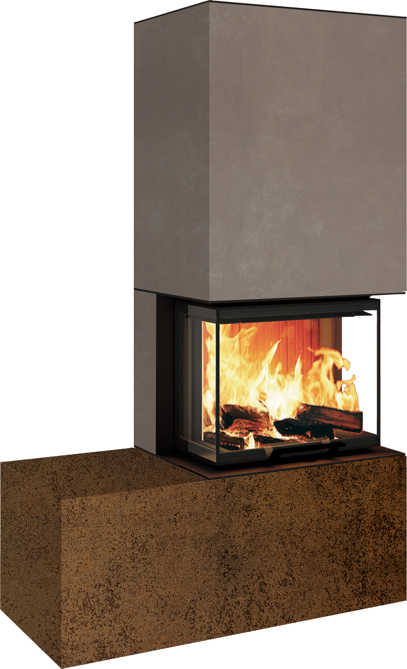 Neocube P13 FLR - Keramik Oberteil Phedra, Unterteil Nero Zimbabwe, Bank links