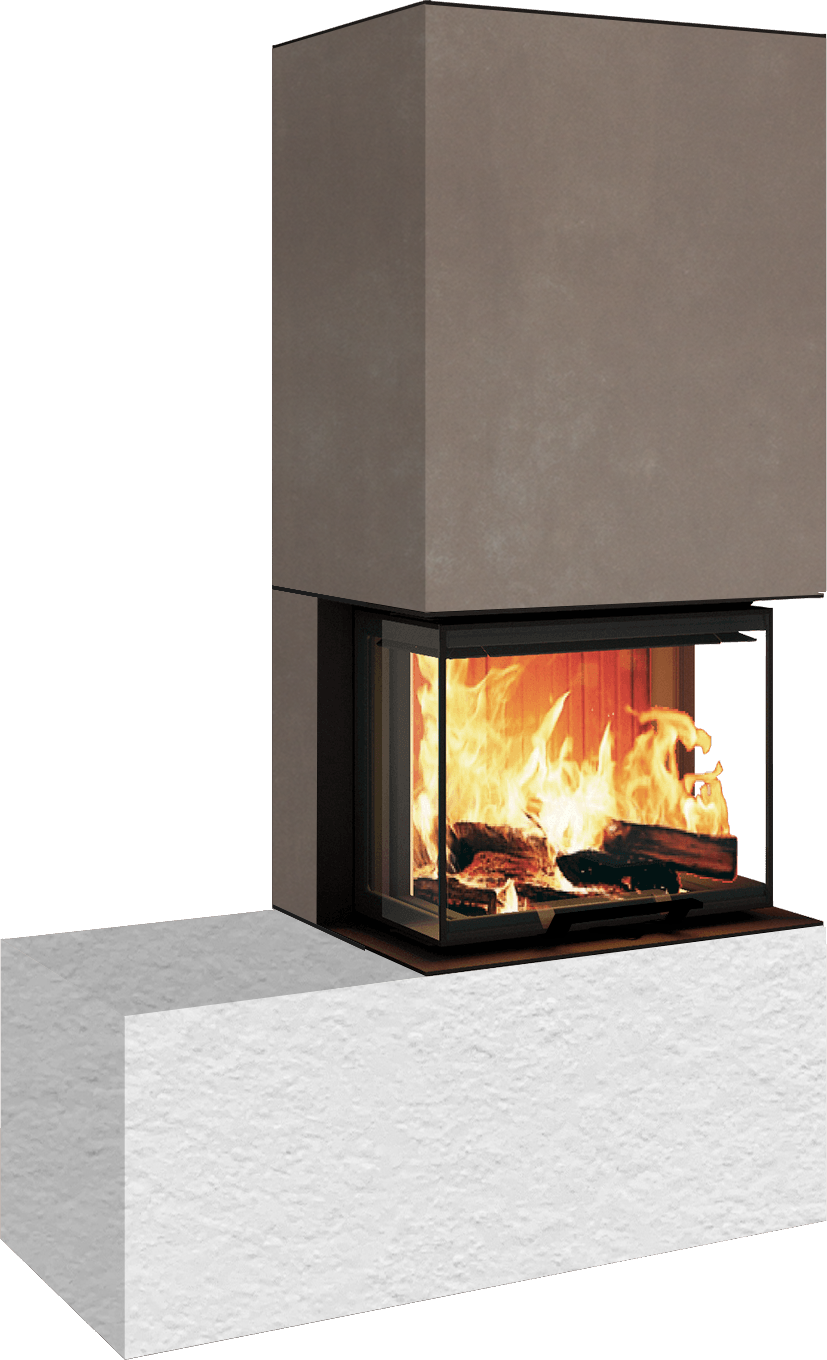 Neocube P13 FLR - Keramik Oberteil Phedra, Unterteil Nero Zimbabwe, Bank links