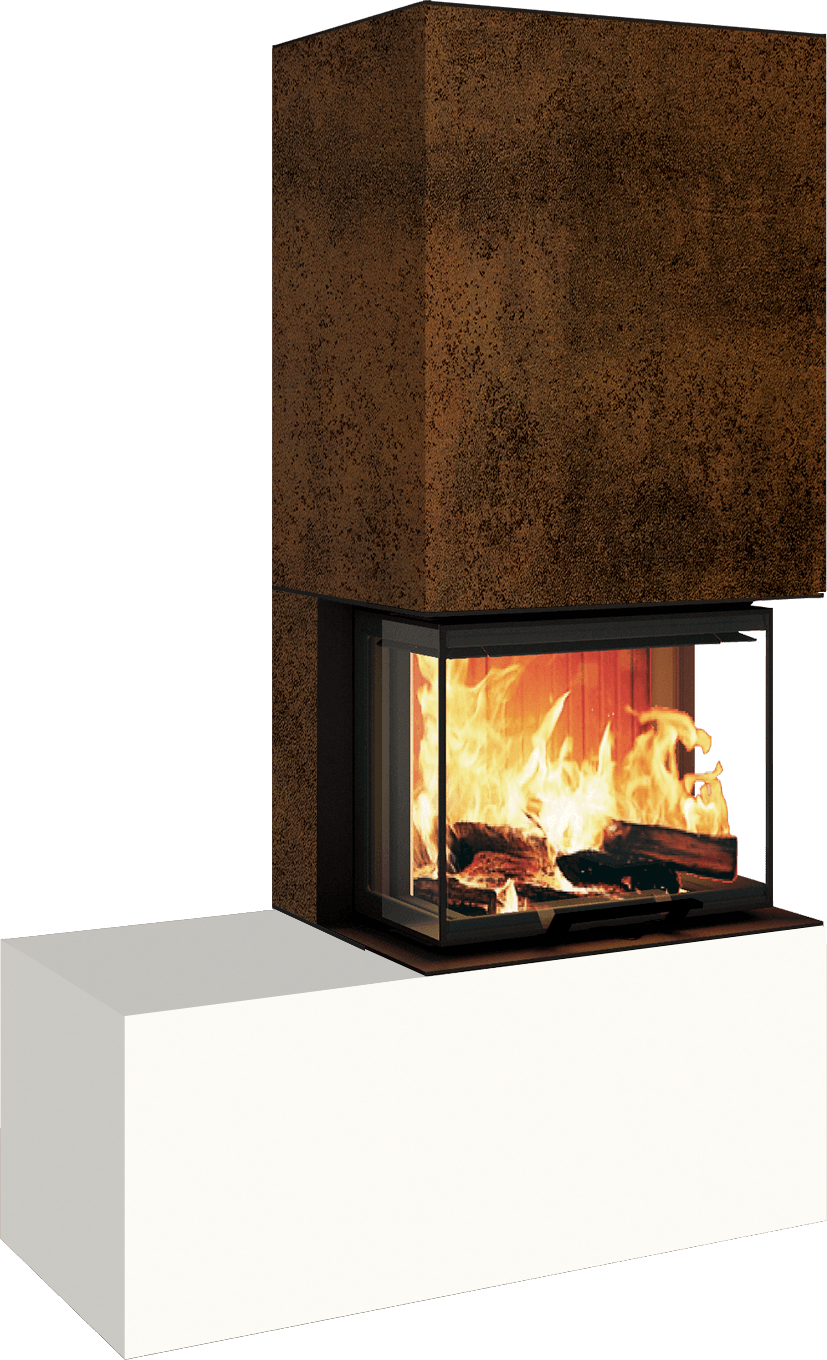 Neocube P13 FLR - Keramik Oberteil Phedra, Unterteil Nero Zimbabwe, Bank links