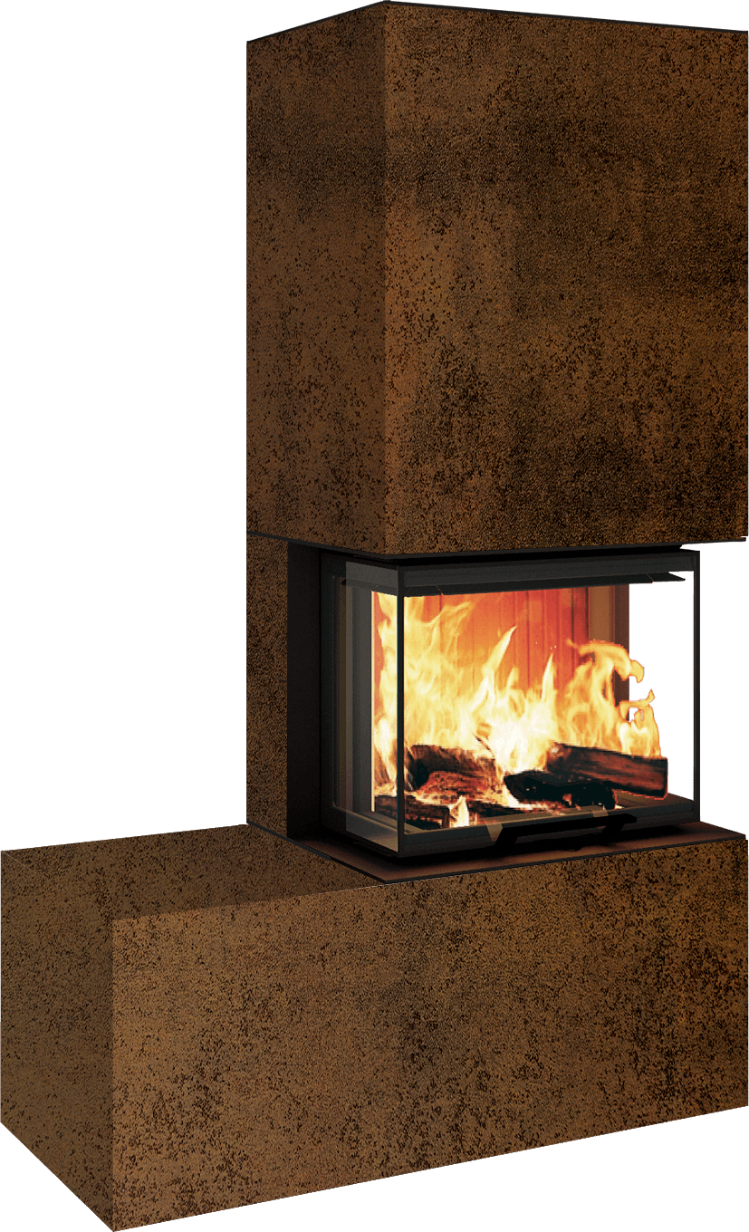 Neocube P13 FLR - Keramik Oberteil Phedra, Unterteil Nero Zimbabwe, Bank links