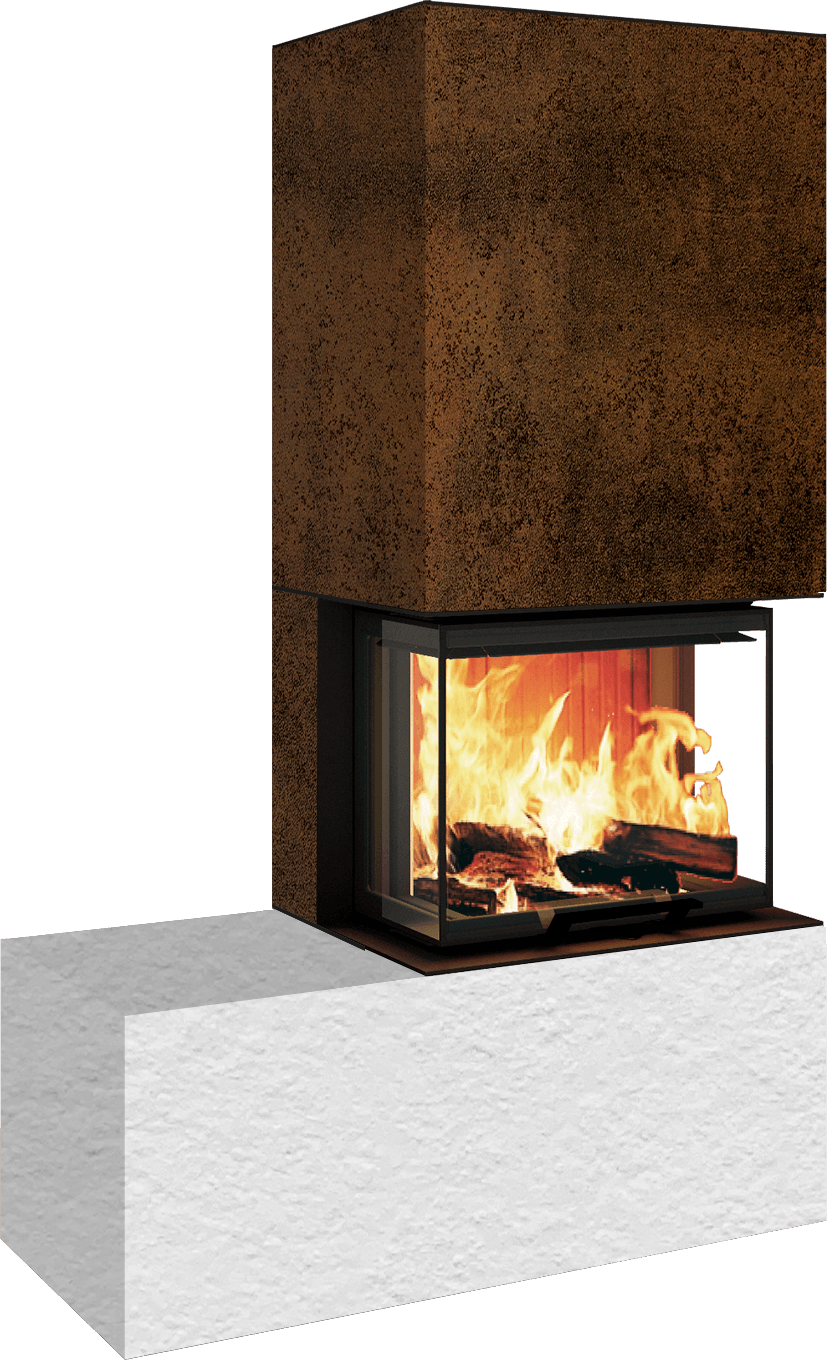 Neocube P13 FLR - Keramik Oberteil Phedra, Unterteil Nero Zimbabwe, Bank links