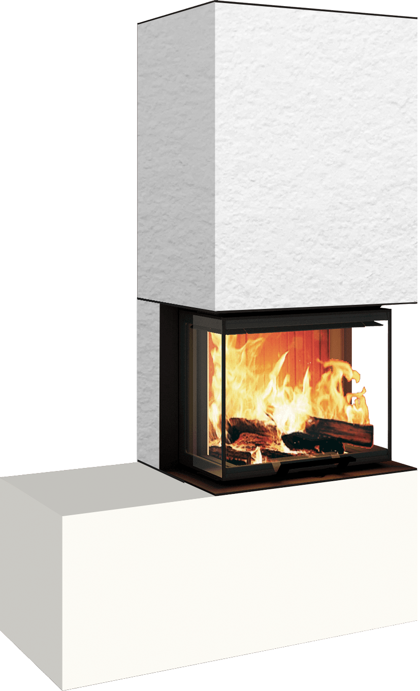 Neocube P13 FLR - Keramik Oberteil Phedra, Unterteil Nero Zimbabwe, Bank links