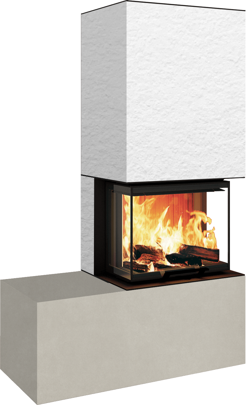 Neocube P13 FLR - Keramik Oberteil Phedra, Unterteil Nero Zimbabwe, Bank links