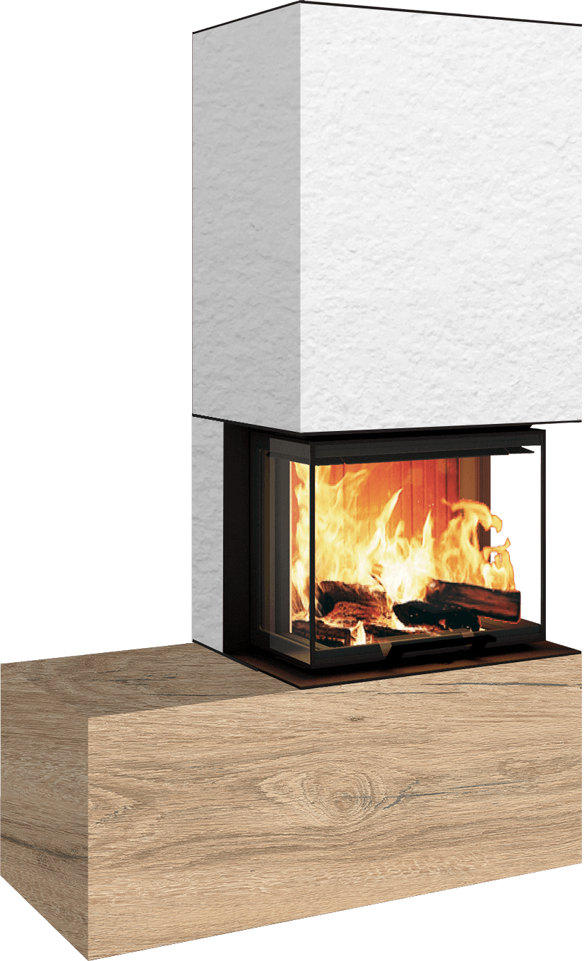 Neocube P13 FLR - Keramik Oberteil Phedra, Unterteil Nero Zimbabwe, Bank links