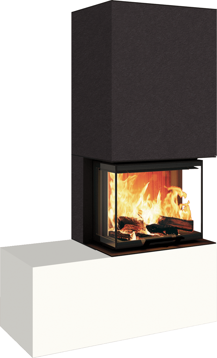 Neocube P13 FLR - Keramik Oberteil Phedra, Unterteil Nero Zimbabwe, Bank links