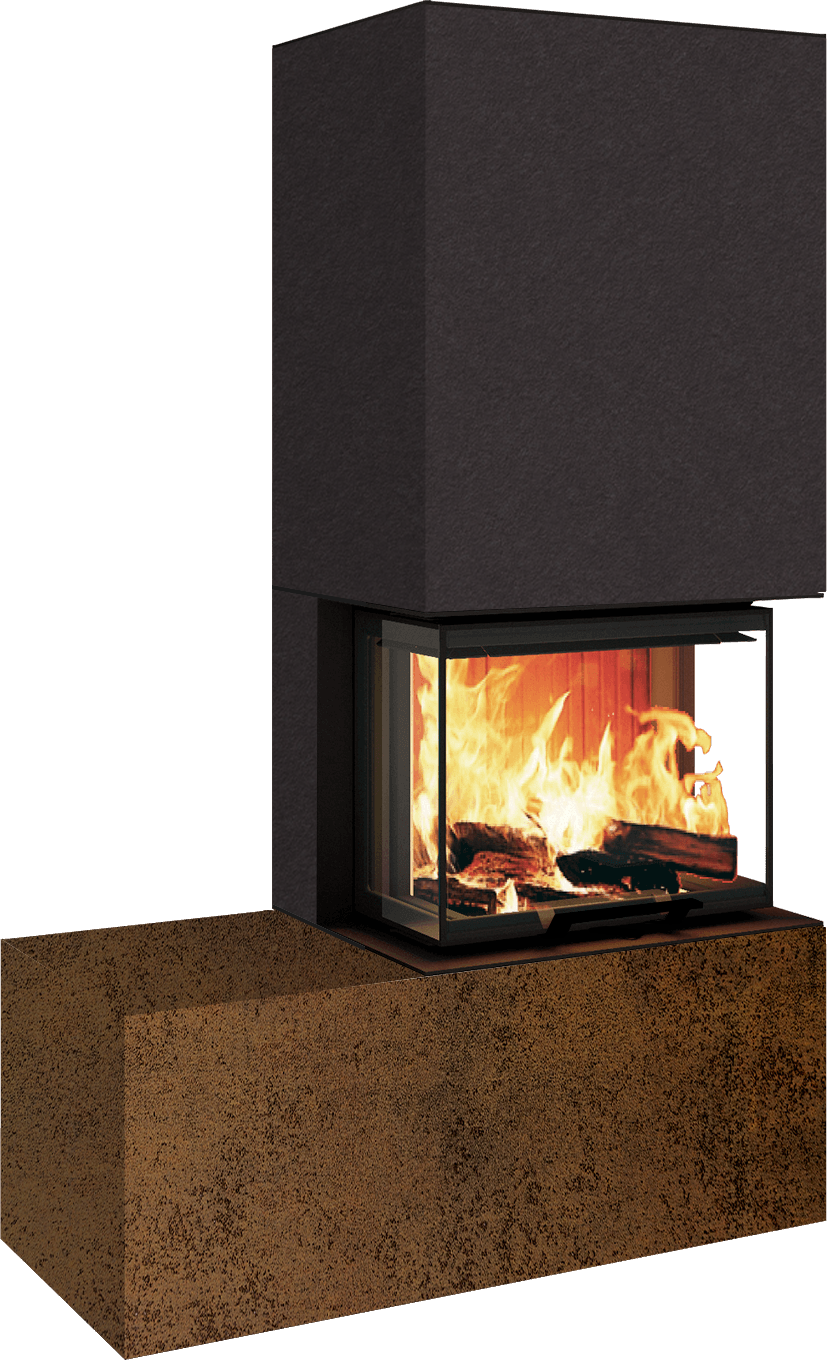 Neocube P13 FLR - Keramik Oberteil Phedra, Unterteil Nero Zimbabwe, Bank links
