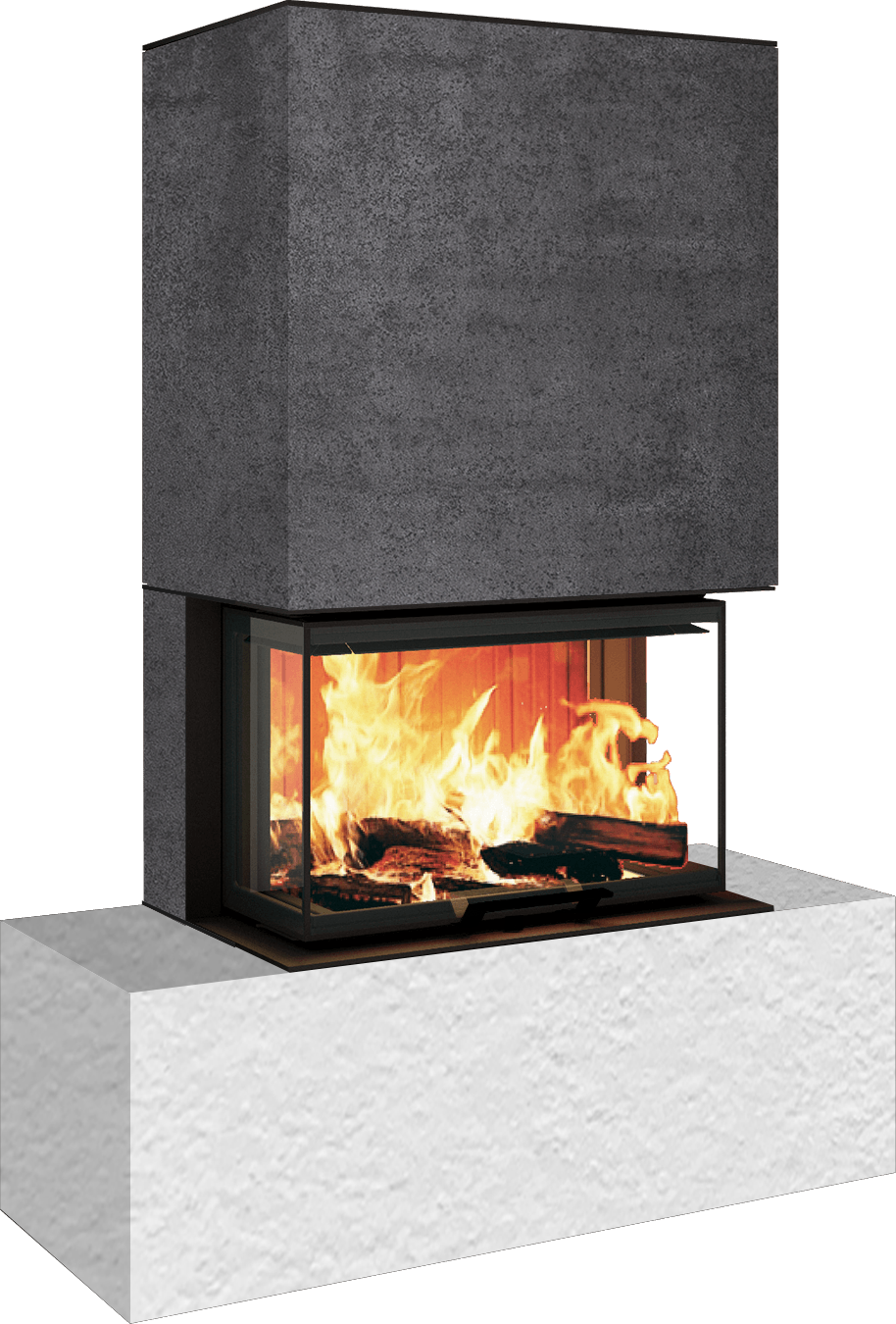 Neocube P21 FLR - Keramik Oberteil Beton, Unterteil La Boheme, Feel Free, Bank mittig