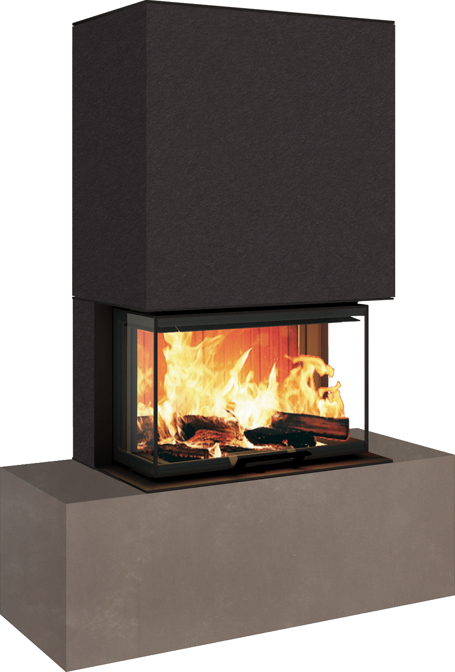 Neocube P21 FLR - Keramik Oberteil Beton, Unterteil La Boheme, Feel Free, Bank mittig