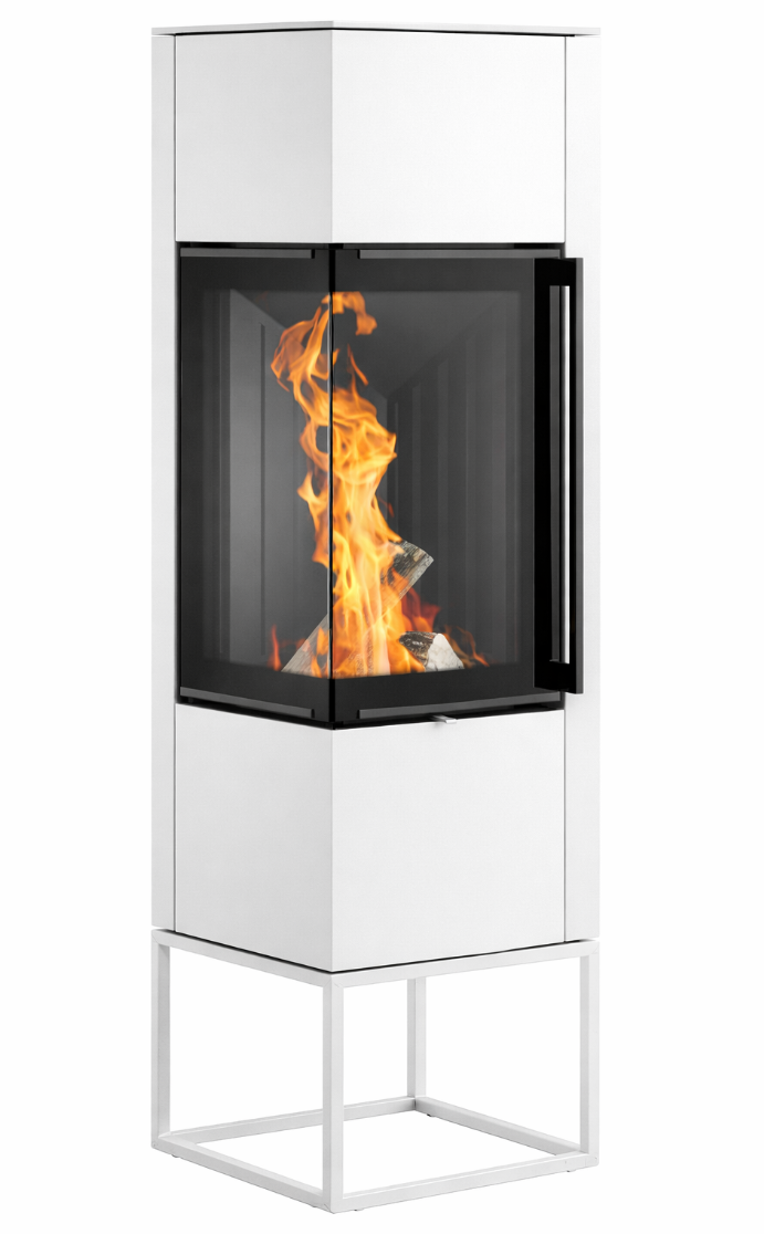 Piko Frame Solitär Weiss, Feuerraum schwarz, RLU
