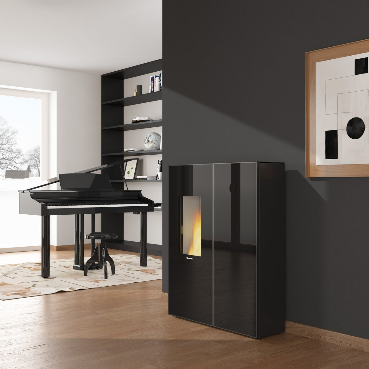 Extraflame Sharon Plus Pelletofen Detailansicht, Bild 2