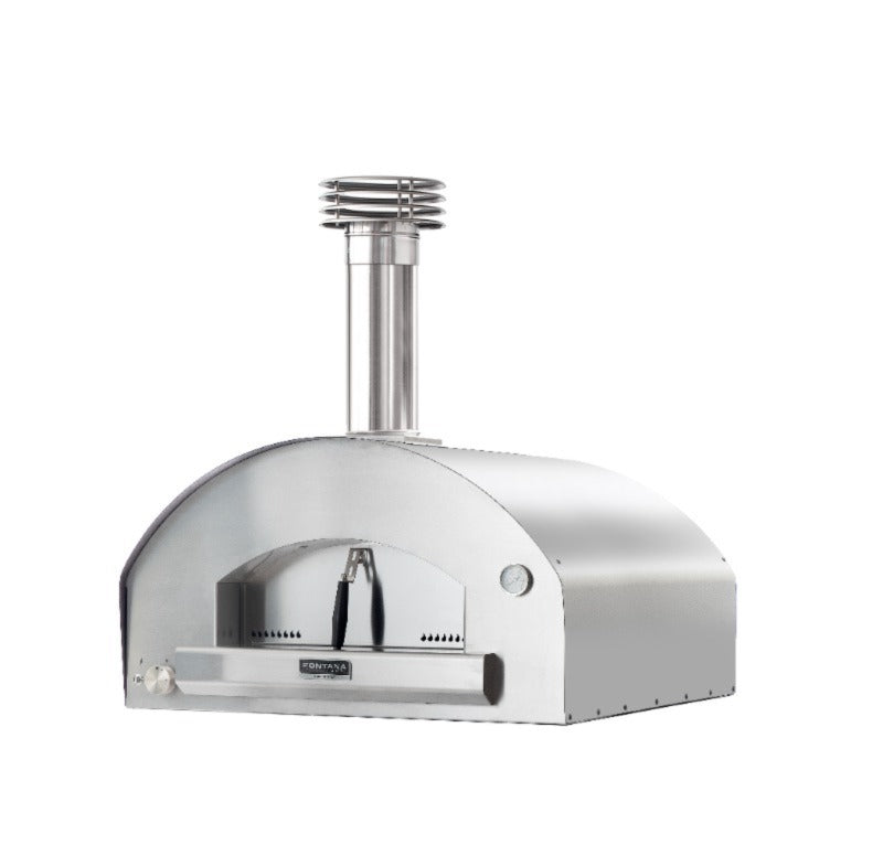 Marinara Pizza- und Brotbackofen 80/80 cm – inkl. Unterbau, Rot