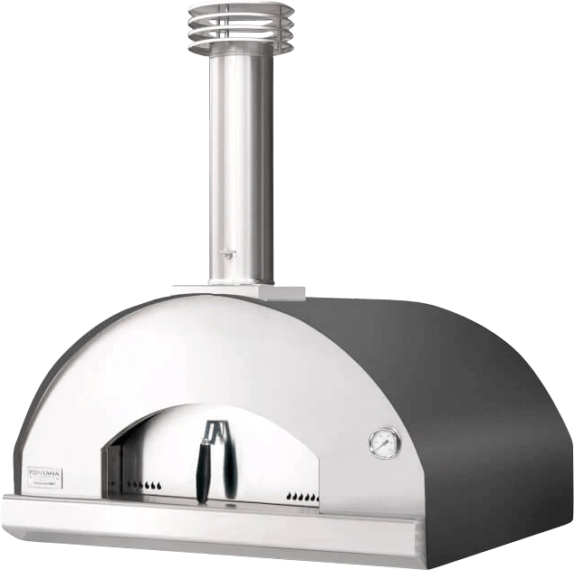 Marinara Pizza- und Brotbackofen 80/80 cm – inkl. Unterbau, Edelstahl