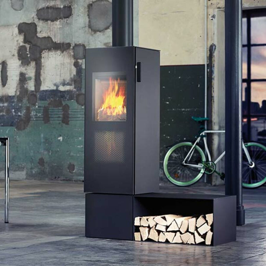 Attika Bionic Fire Studio Stahl schwarz, Schwedenofen