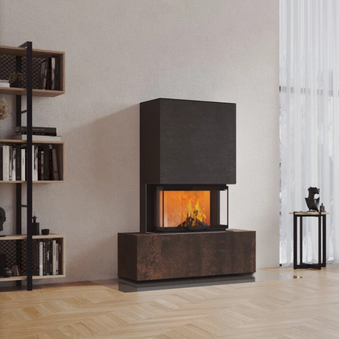 Neocube P21 FLR - Keramik Oberteil Beton, Unterteil La Boheme, Feel Free, Bank mittig