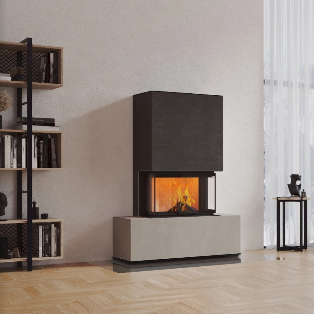 Neocube P21 FLR - Keramik Oberteil Beton, Unterteil La Boheme, Feel Free, Bank mittig