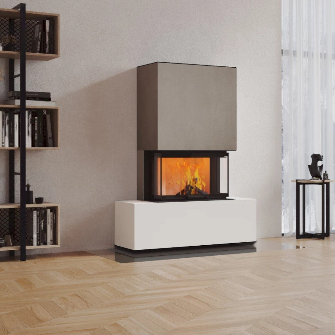 Neocube P21 FLR - Keramik Oberteil Beton, Unterteil La Boheme, Feel Free, Bank mittig