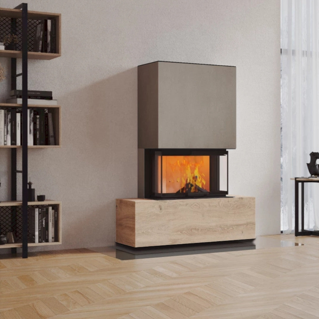 Neocube P21 FLR - Keramik Oberteil Beton, Unterteil La Boheme, Feel Free, Bank mittig