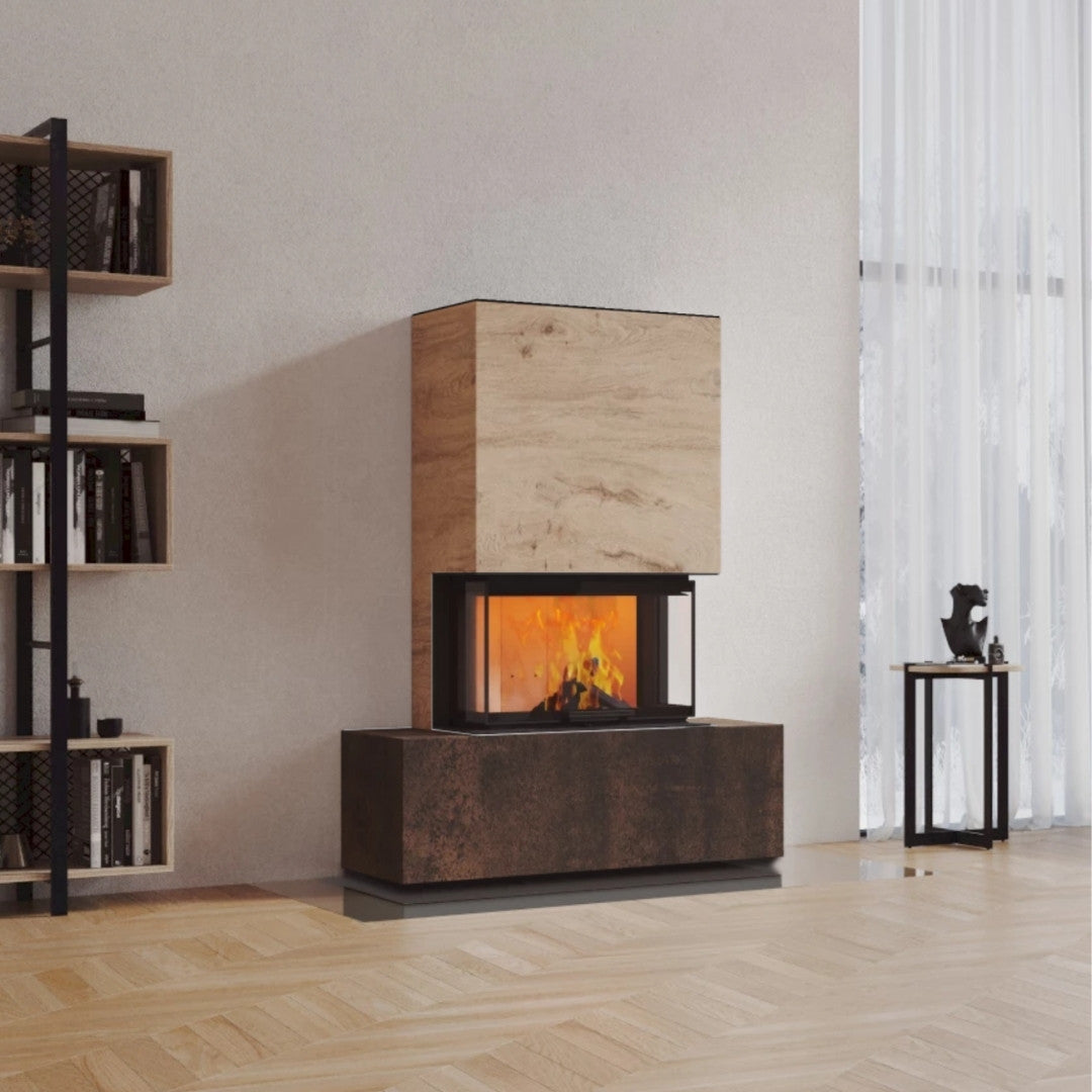 Neocube P21 FLR - Keramik Oberteil Beton, Unterteil La Boheme, Feel Free, Bank mittig
