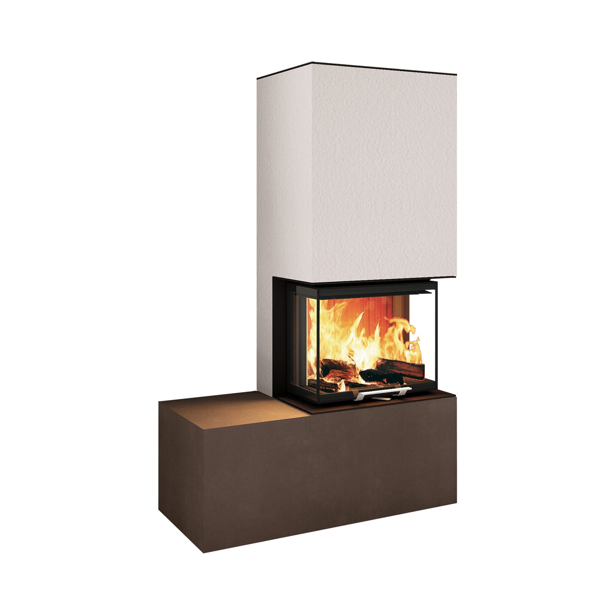 Neocube P13 Keramik Oberteil Bianco Polare, Cheminée-Einsatz, Bild
