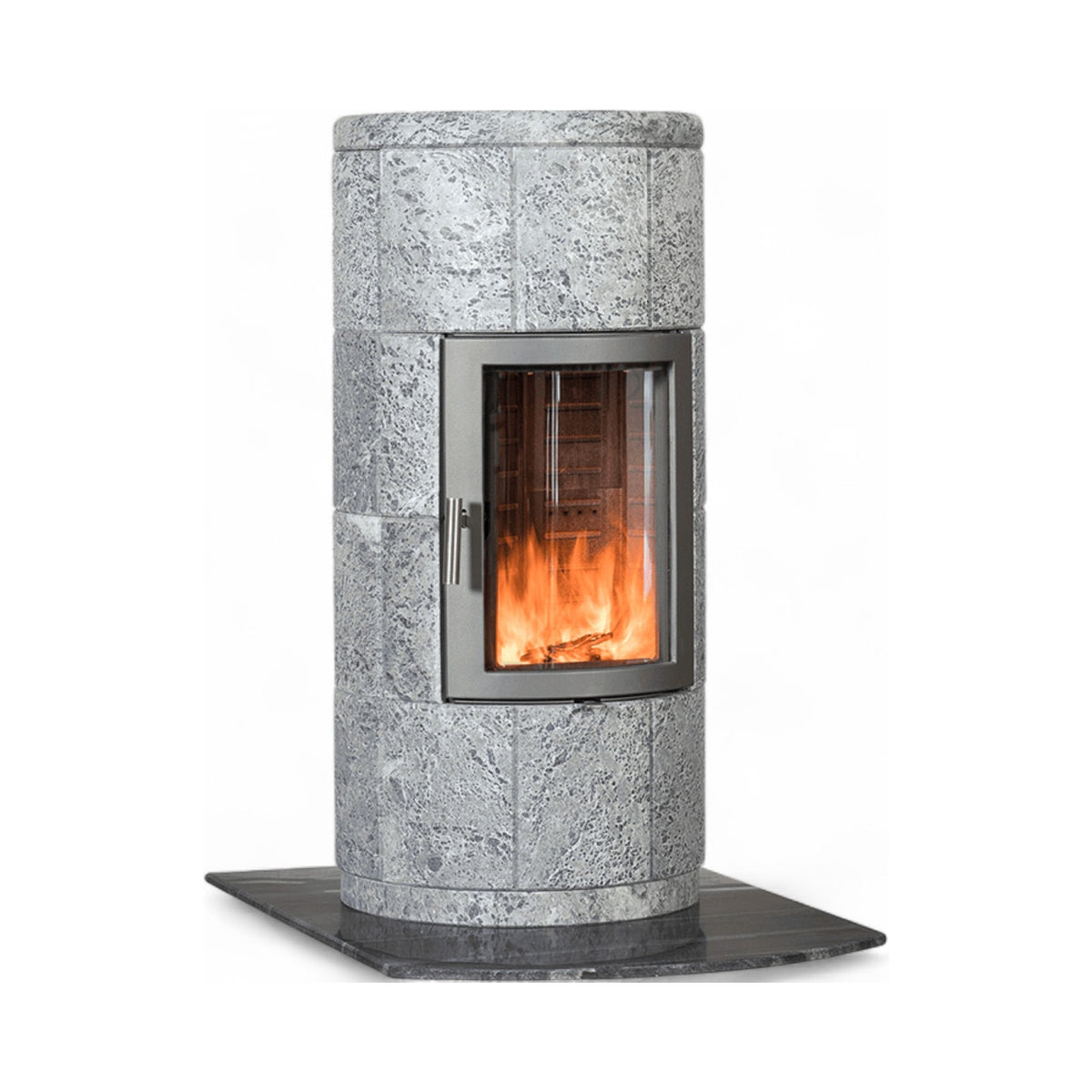 Norsk Kleber Babina + 110 Türe grau Speckstein, Specksteinofen, Bild