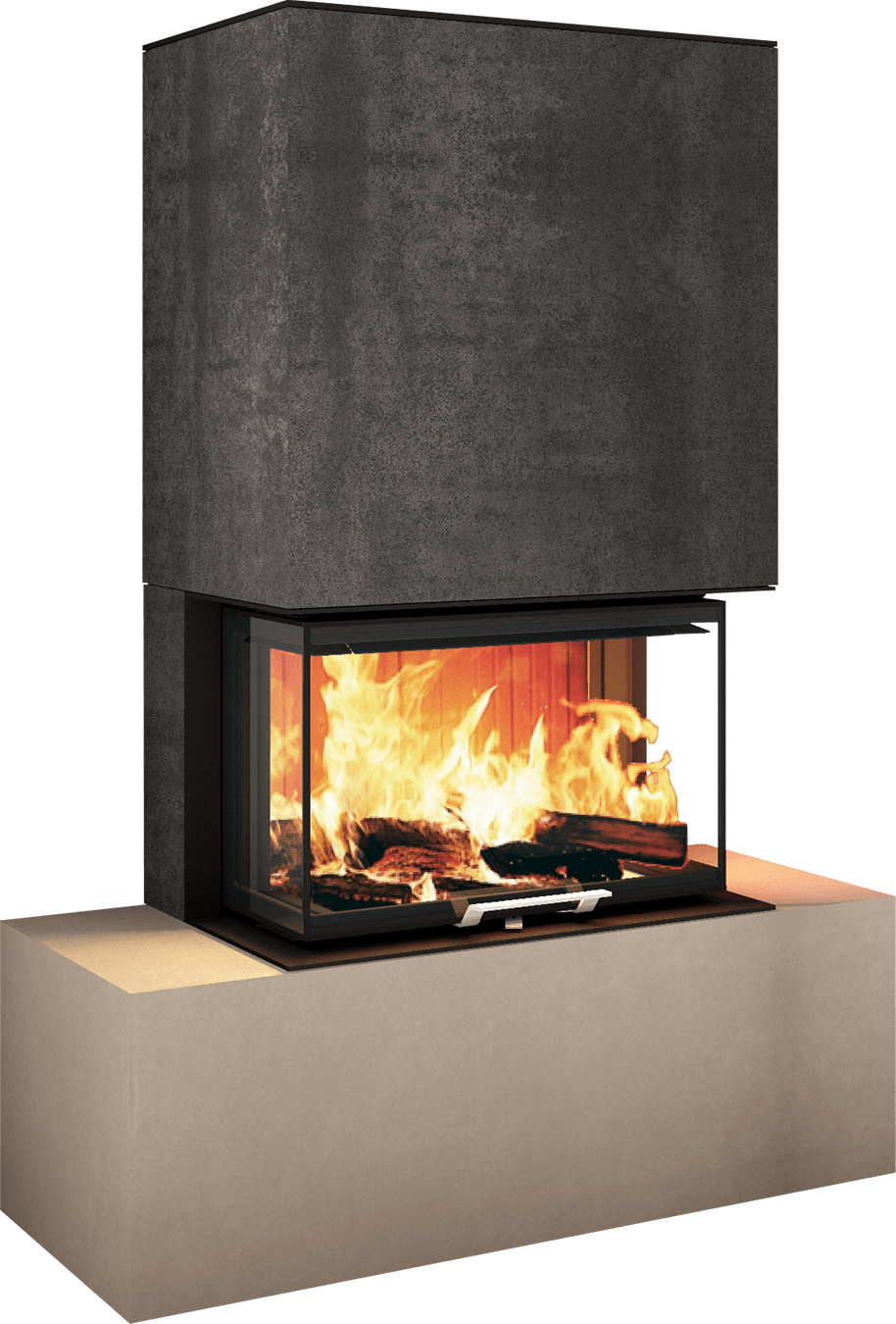 Neocube P21 FLR - Keramik Oberteil Beton, Unterteil La Boheme, Feel Free, Bank mittig