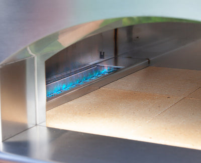 Marinara Hybrid Pizza- und Brotbackofen 80/80 cm – inkl. Unterbau, Rot