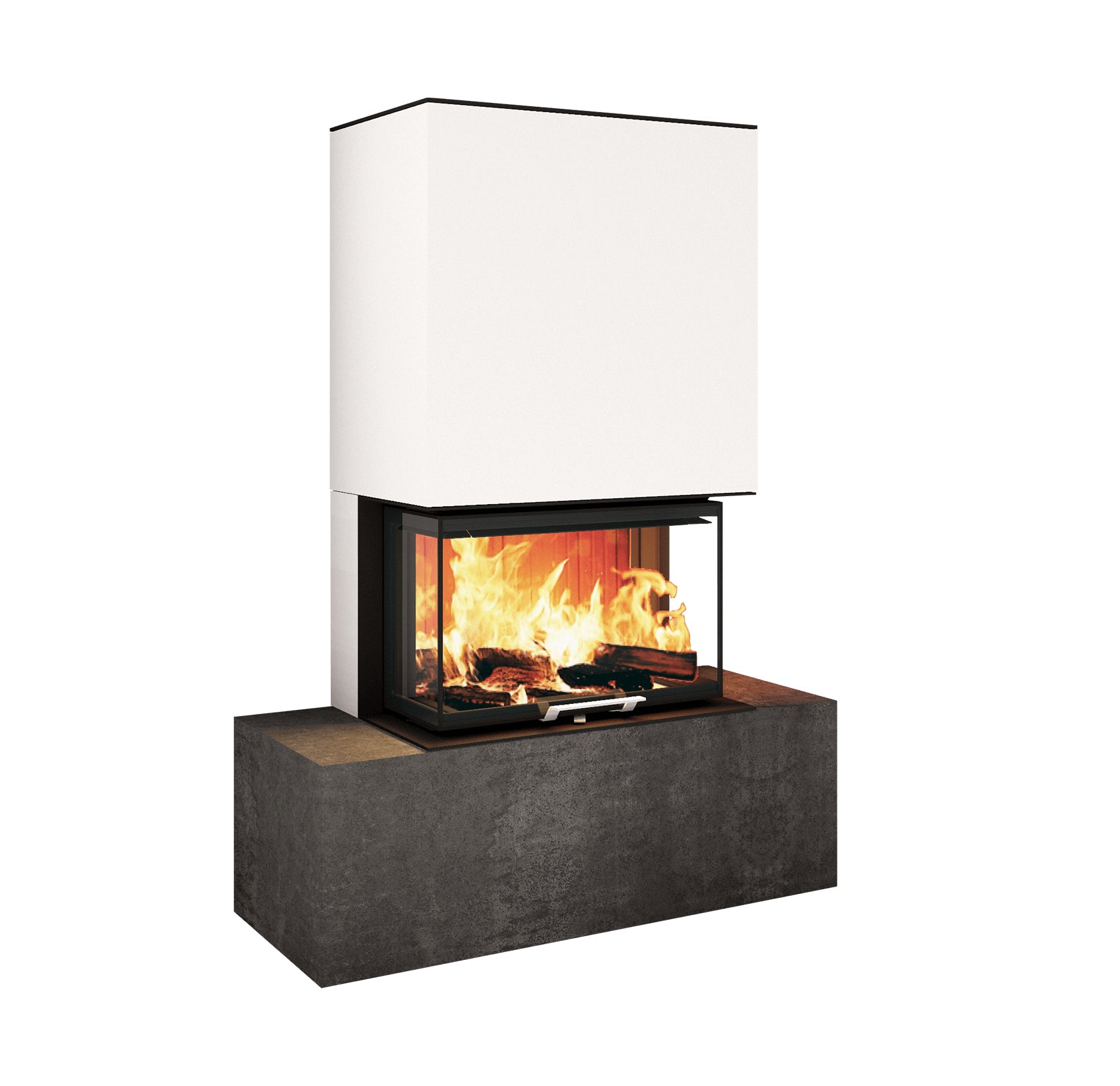 Neocube P21 FLR - Keramik Oberteil Beton, Unterteil La Boheme, Feel Free, Bank mittig