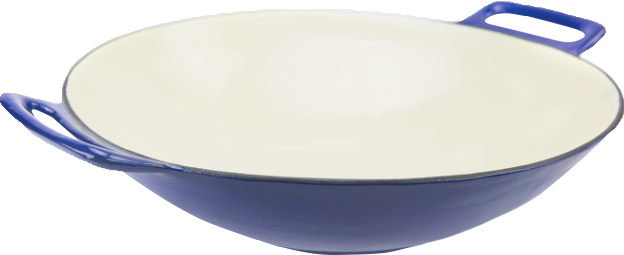 BK Gusseiserner Wok mit emailliertem Porzellan