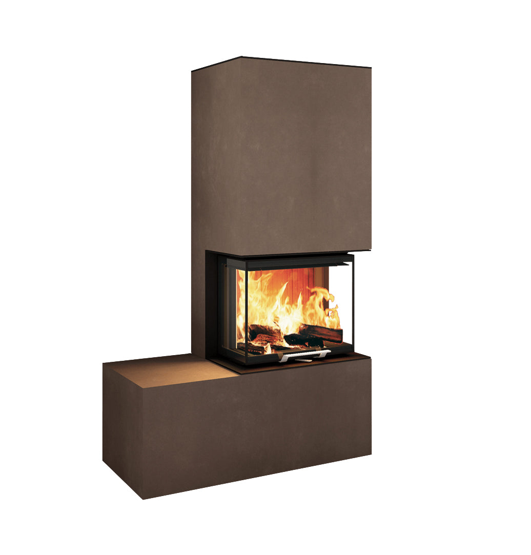 Neocube P13 FLR - Keramik Oberteil Phedra, Unterteil Nero Zimbabwe, Bank links