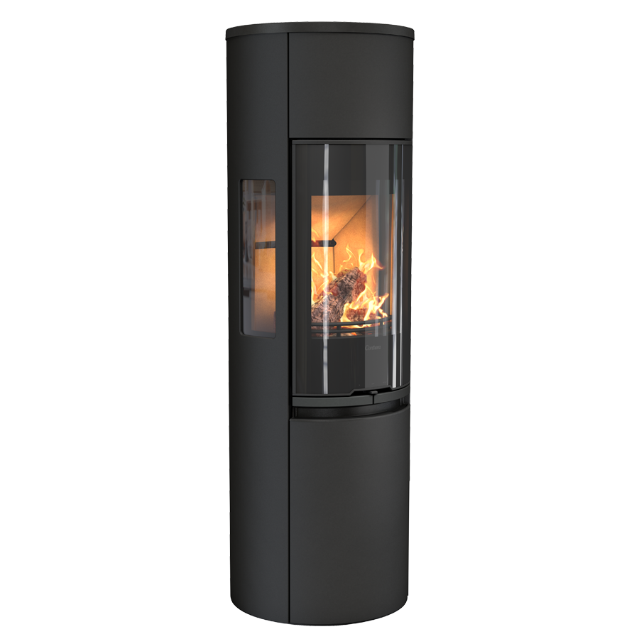 Contura 596:2 Style Korpus schwarz,Abdeckung aus Aluminium